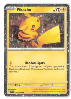 Pokemon Pikachu - (Cosmo Holo) 051/162 Miscellaneous Cards & Products NM Holo - Image 1