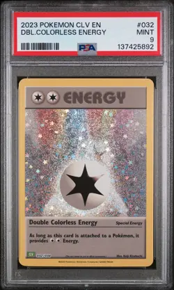 2023 POKEMON VENUSAUR & LUGIA EX DECK #032 DOUBLE COLORLESS ENERGY PSA 9 - Image 1