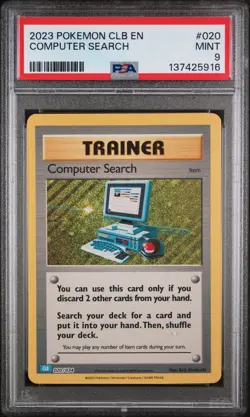 2023 POKEMON BLASTOISE & SUICUNE EX DECK #020 COMPUTER SEARCH PSA 9 - Image 1