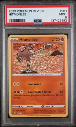 2023 POKEMON VENUSAUR & LUGIA EX DECK #011 HITMONLEE PSA 9 - Image 1
