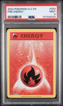 2023 POKEMON CLC-CLASSIC CHARIZARD & HO-OH EX DECK #033 FIRE ENERGY PSA 9 - Image 1