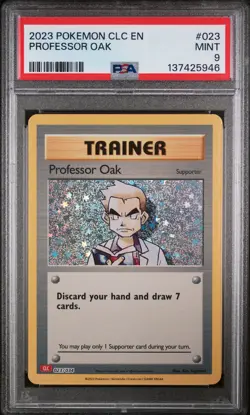 2023 POKEMON CLASSIC CHARIZARD & HO-OH EX DECK #023 PROFESSOR OAK PSA 9 - Image 1