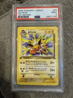 1999 POKEMON JUNGLE JOLTEON 1ST EDITION PSA 9 - Image 1