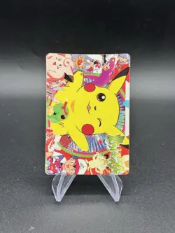 Pikachu Rocket Holo Pokemon Vintage Pocket Monsters Vending Prism Sticker 107 - Image 2