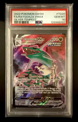 2022 Pokemon Rayquaza VMAX TG20/TG30 Silver Tempest PSA 10 GEM MINT - Image 1