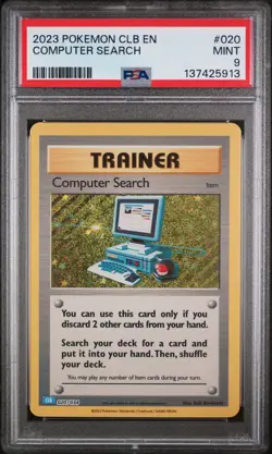 2023 POKEMON BLASTOISE & SUICUNE EX DECK #020 COMPUTER SEARCH PSA 9 - Image 1