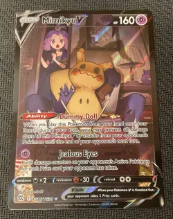MIMIKYU V Ultra Rare Full Art Holo TG16 NM-MINT 2022 Pokemon Brilliant Stars TCG - Image 1