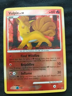 Pokemon TCG Vulpix SH6 Platinum Card Reverse Holo Shiny Secret Rare MP Card - - Image 1