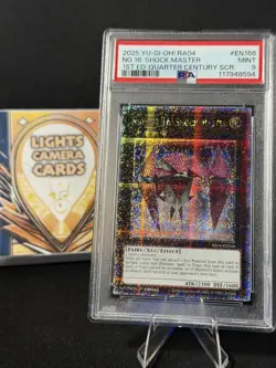 2025 YU-GI-OH! RA04 #EN166 NO. 16: SHOCK MASTER 1ST ED - QTR CENTURY SCR. PSA 9 - Image 1