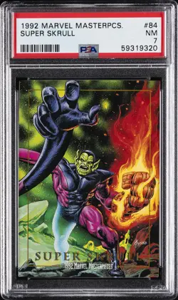 1992 MARVEL MASTERPIECES #84 SUPER SKRULL PSA 7 - Image 1