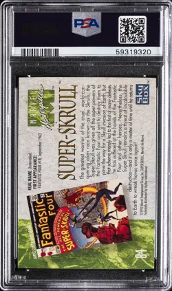 1992 MARVEL MASTERPIECES #84 SUPER SKRULL PSA 7 - Image 2