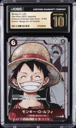 2022 ONE PIECE 25TH ANNIV PROMO MANGA ALT ART MONKEY D. LUFFY CGC 10 PRISTINE - Image 1