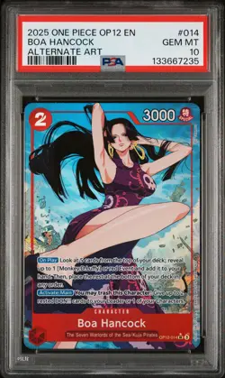 2025 ONE PIECE OP12-LEGACY OF THE MASTER ALTERNATE ART #014 BOA HANCOCK PSA 10 - Image 1