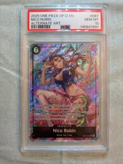ONE PIECE OP12-LEGACY OF THE MASTER 087 NICO ROBIN ALTERNATE ART - PSA 10 - Image 1