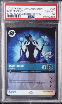 2023 DISNEY LORCANA EN P1-PROMO GIFT SET MALEFICENT UNINVITED PSA 10 - Image 1