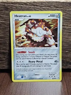 Pokemon TCG Heatran 30/146 DPP Legends Awakened Holo Rare Card NM - Image 1