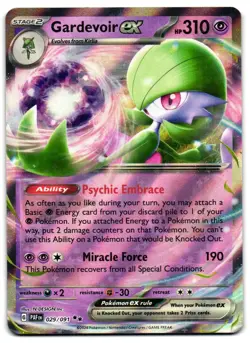 Gardevoir ex 029/091 - Paldean Fates Double Rare Pokemon TCG - NM Card - Image 1