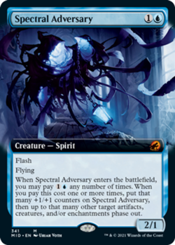 1 x Spectral Adversary - Foil - Extended Art - Innistrad: Midnight Hunt - NM-Min - Image 1