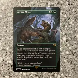 Savage Order (Borderless) Universes Beyond: Jurassic Pikachu World Collection... - Image 1