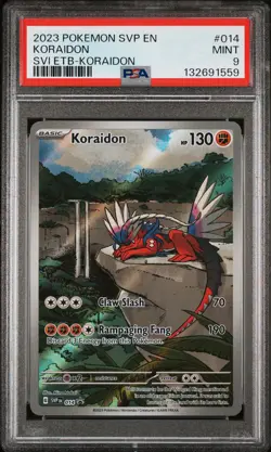 2023 POKEMON SVP EN-SV BLACK STAR PROMO #014 KORAIDON PSA 9 - Image 1