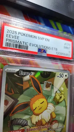 PSA 9 Eevee Promo Prismatic Evolutions ETB #173 Pokemon Card TCG - Image 3