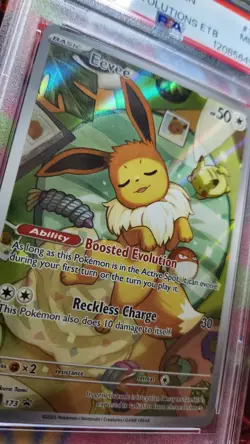PSA 9 Eevee Promo Prismatic Evolutions ETB #173 Pokemon Card TCG - Image 5