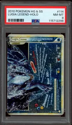 Pokemon PSA 8 Lugia LEGEND BOTTOM 114/123 HeartGold & SoulSilver 2010 Near Mint - Image 1