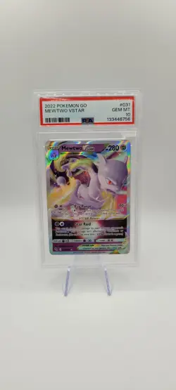 Pokemon TCG: Mewtwo VSTAR 031/078 Ultra Rare Holo 2022 PSA 10 - Pokemon Go - Image 1