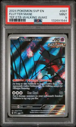 2024 POKEMON SVP TEMPORAL FORCES ETB PROMO #097 FLUTTER MANE PSA 9 - Image 1