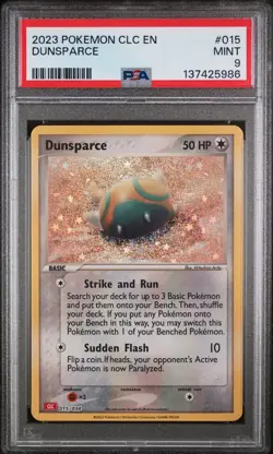 2023 POKEMON CHARIZARD & HO-OH EX DECK #015 DUNSPARCE PSA 9 - Image 1