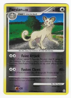 2008 Pokemon Diamond & Pearl Legends Awakened Persian Holo #68/146 - Image 1