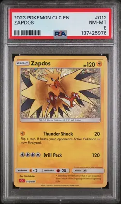 2023 POKEMON CHARIZARD & HO-OH EX DECK #012 ZAPDOS PSA 8 - Image 1