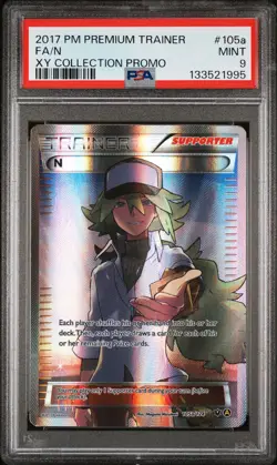 2017 POKEMON PREMIUM TRAINER XY COLLECTION PROMO #105A FULL ART/N PSA 9 - Image 1