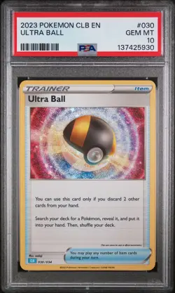 2023 POKEMON CLASSIC BLASTOISE & SUICUNE EX DECK #030 ULTRA BALL PSA 10 - Image 1