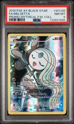 2016 POKEMON XY PROMO MYTHICAL POKEMON COLLECTION FULL ART/MELOETTA PSA 8 - Image 1