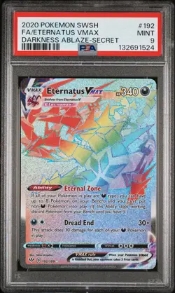 2020 POKEMON SWORD & SHIELD DARKNESS ABLAZE SECRET FULL ART/ETERNATUS VMAX PSA 9 - Image 1