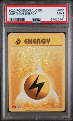 2023 POKEMON CLC-CLASSIC CHARIZARD & HO-OH EX DECK #034 LIGHTNING ENERGY PSA 9 - Image 1