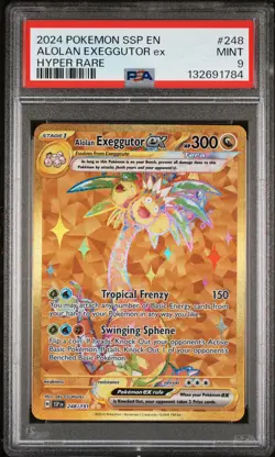 2024 POKEMON SSP EN-SURGING SPARKS HYPER RARE #248 ALOLAN EXEGGUTOR EX PSA 9 - Image 1