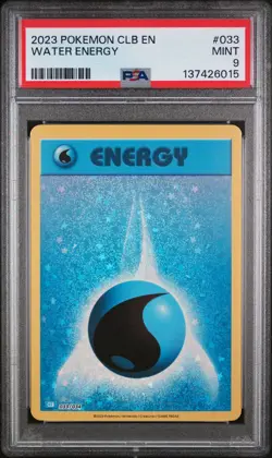 2023 POKEMON BLASTOISE & SUICUNE EX DECK #033 WATER ENERGY PSA 9 - Image 1