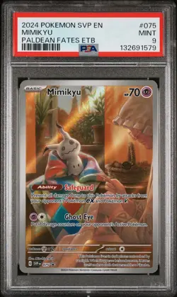 2024 POKEMON SVP EN-SV BLACK STAR PROMO #075 MIMIKYU PSA 9 - Image 1