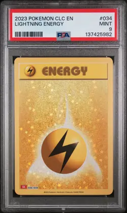 2023 POKEMON CLC-CLASSIC CHARIZARD & HO-OH EX DECK #034 LIGHTNING ENERGY PSA 9 - Image 1