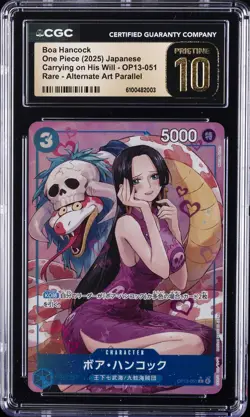 2025 ONE PIECE JPN CARRYING ON HIS WILL ALT ART BOA HANCOCK CGC 10 PRISTINE - Image 1