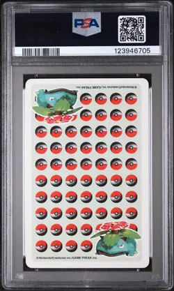 1998 POKEMON STADIUM GREEN VERSION PLAYING CARDS JACK OF SPADES BULBASAUR PSA 8 - Image 2