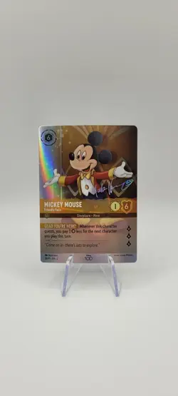 Disney Lorcana 100- Mickey Mouse Friendly Face 18/P1 Promo Foil Card NM - Image 1
