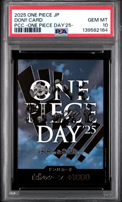 2025 ONE PIECE JAPANESE PREMIUM COLLECTION ONE PIECE DAY'25 DON!! CARD PSA 10 - Image 1