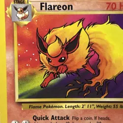 Flareon 19/64 Jungle Regular Non Holo Unlimited Rare 1999 Pokemon TCG Card LP - Image 2