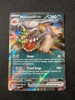 Mabosstiff ex SVP 086 Scarlet & Violet Black Star Promo Pokemon Card NM - Image 1