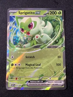 Sprigatito ex - SVP087 - Pokemon Promo Scarlet & Violet Holo Card NM - Image 1