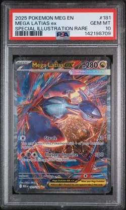 2025 POKEMON MEG EN-MEGA EVOLUTION #181 MEGA LATIAS EX PSA 10 - Image 1