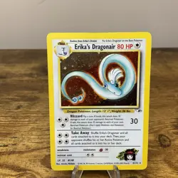Pokemon TCG Erika's Dragonair Gym Heroes Holo Card 4/132 - Image 1